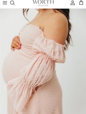 Worth Collective Blush Pink Maternity Dress